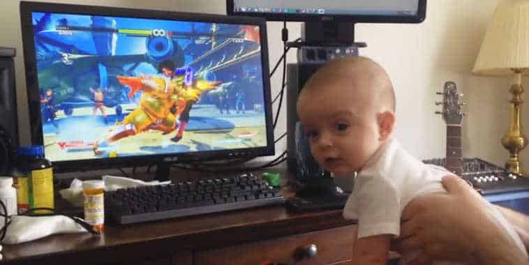 Baby plays Street Fighter V
