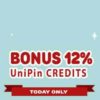 unipin promo bonus 12% unipin credits via atm manual
