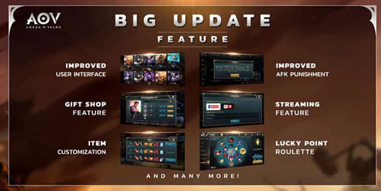 arena of valor big update feature desember 2017
