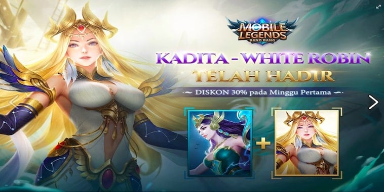 mobile legends bang bang kadita white robin skin